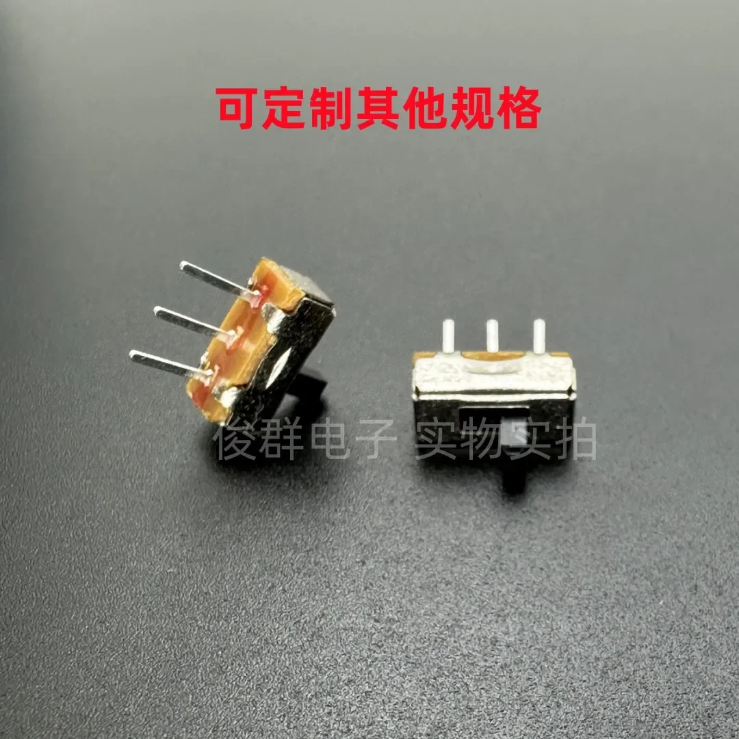 100pcs/SS12D00G3 handle high vertical horizontal handle type small toggle switch 3 feet 2 speed sliding toy switch