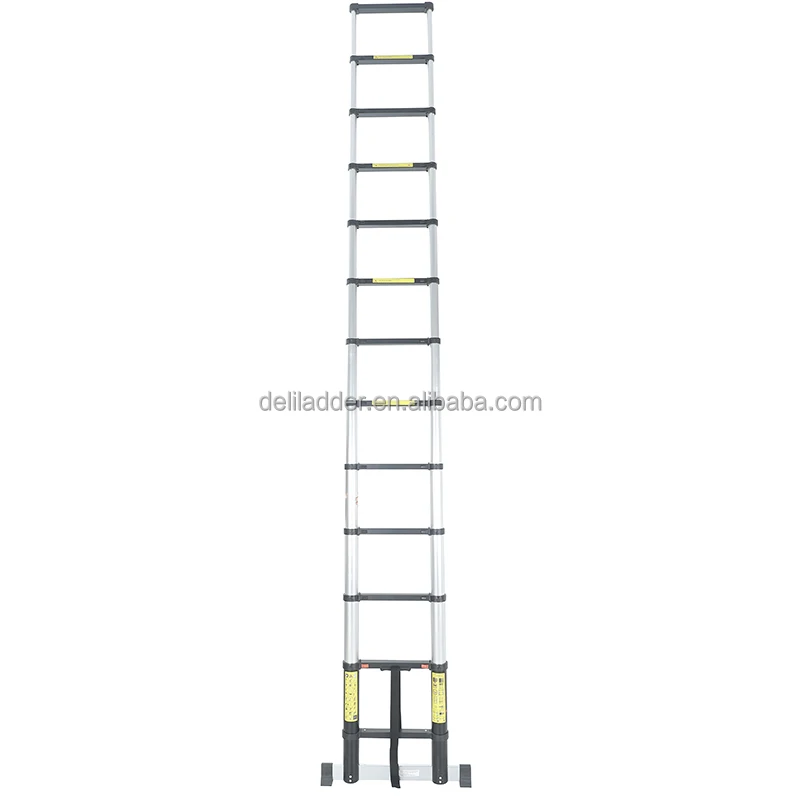 EN131-6 Standard Aluminum Telescopic Ladder Durable Industrial Climbing Stairs