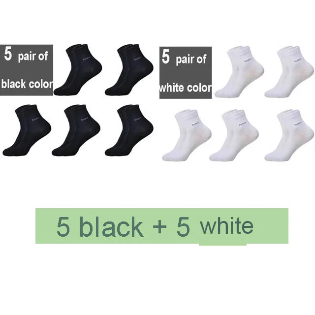 10 Paren/partij Mannen Bamboe Sokken Merk Comfortabel Ademend Casual Business Heren Crew Sokken Hoge Kwaliteitsgarantie Sox Mannelijke Gift