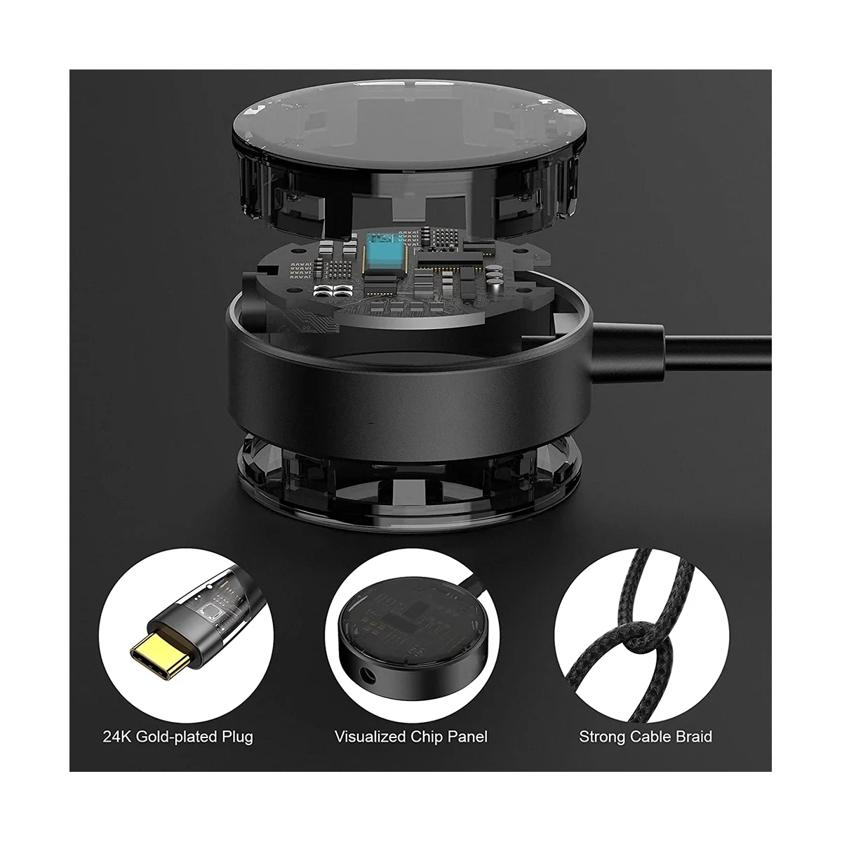 A57G-USB C To 3.5Mm Headphone and Charger Adapter,2-In-1 Hub USB Type C To AUX/Mic and PD 3.0 60W Fast Charging Splitter