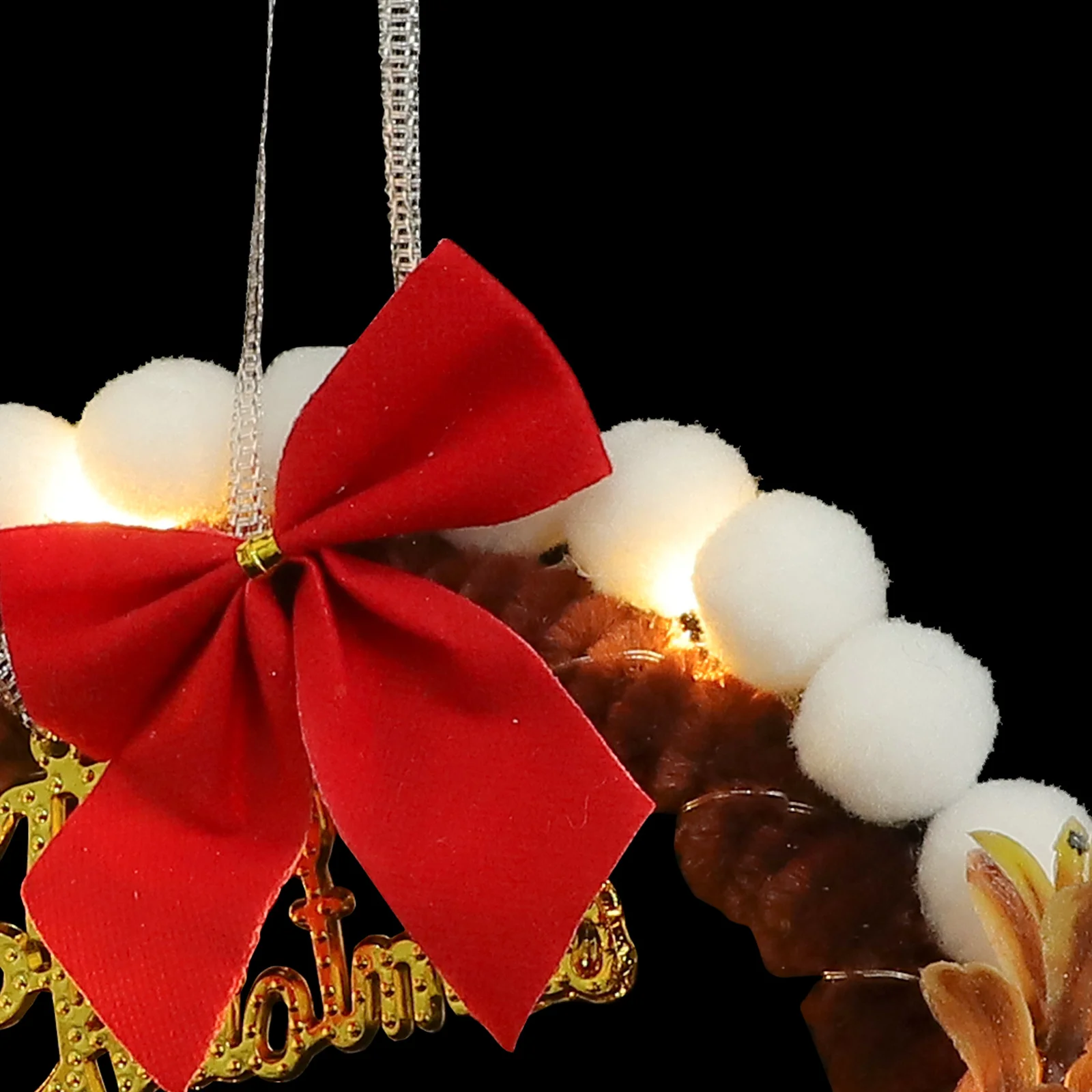 

1Set Elk Themed Wreath Making Supplies Christmas Door Window Hanging Decor DIY Craft for Holiday Season Decorations