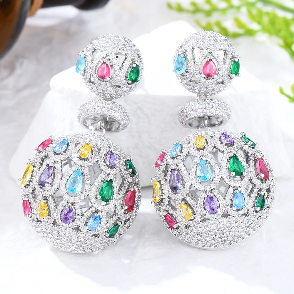 Missvikki Luxury New CZ Earrings for Women Wedding Holiday Party Occasion boucle d\'oreille femme Jewelry Unique Design