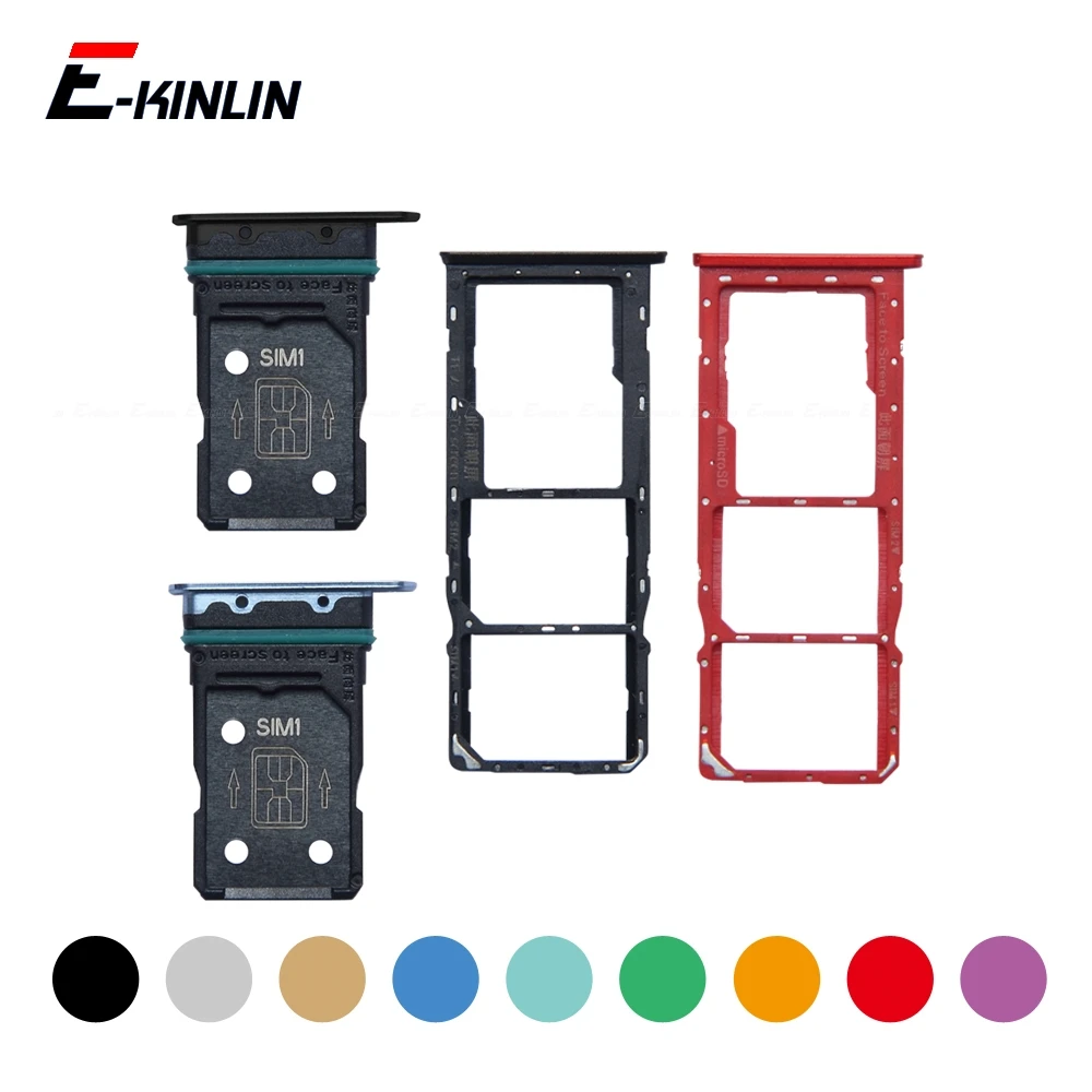 Micro SD Sim Card Tray Socket Slot Adapter Connector Reader For OPPO A75 A76 A77 2022 5G 4G Container Holder Replacement Parts