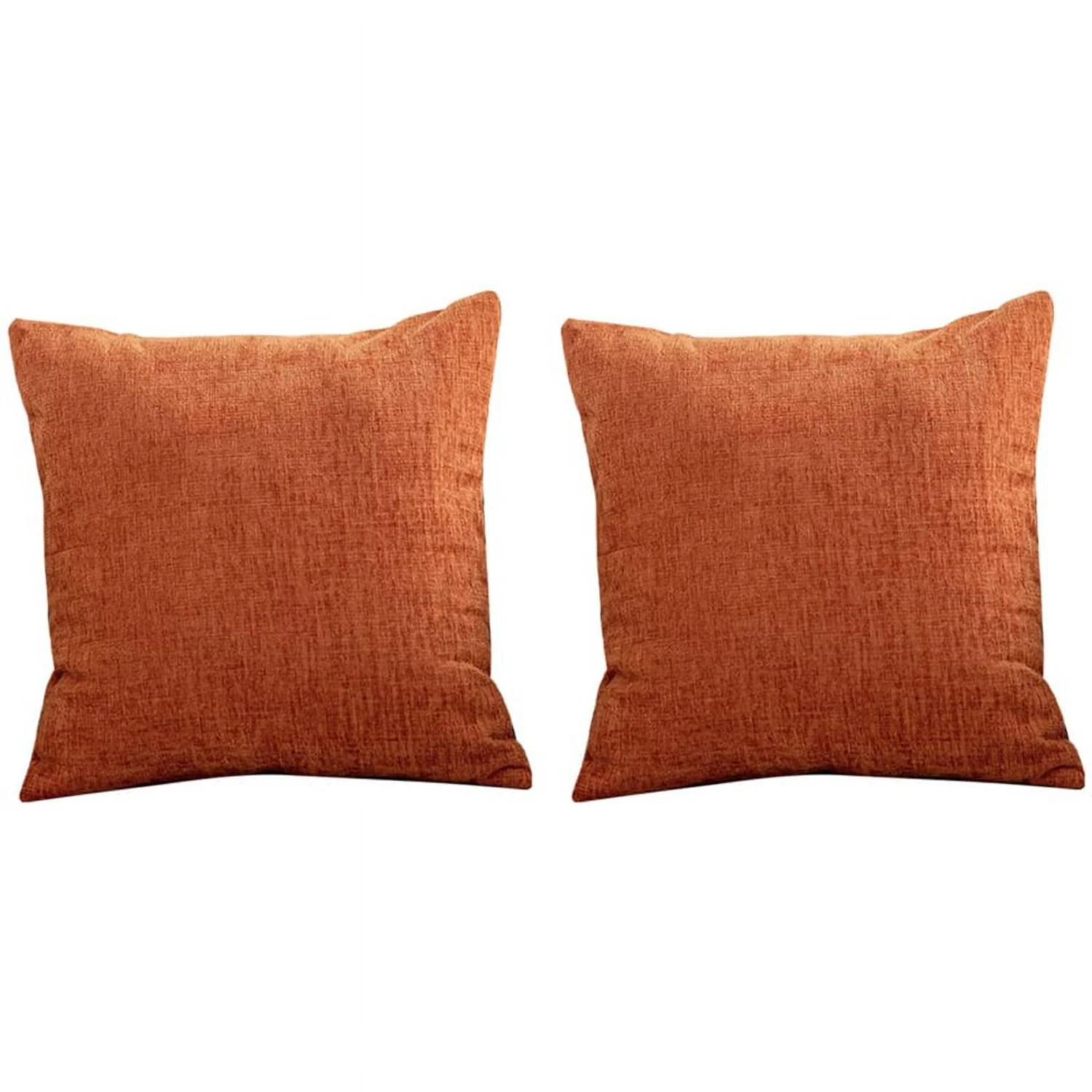 Orange Pillow Covers 18x18 Set of 2 Modern Farmhouse Rustic Decorative Throw Pillow Covers Square Cushion Case