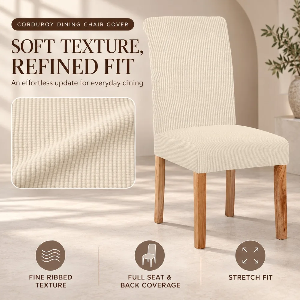 1pc/2pcs/4pcs/6pcs Universal Stretch Chair Covers for Home Dining Hotel Banquet Washable Spandex Slipcovers
