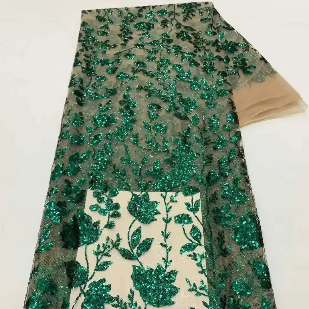 

Новейший нежный дизайн, французский тюль, блестки, вышивка, нигерийская ткань, высокое качество, африканская кружевная ткань для праздничного платья