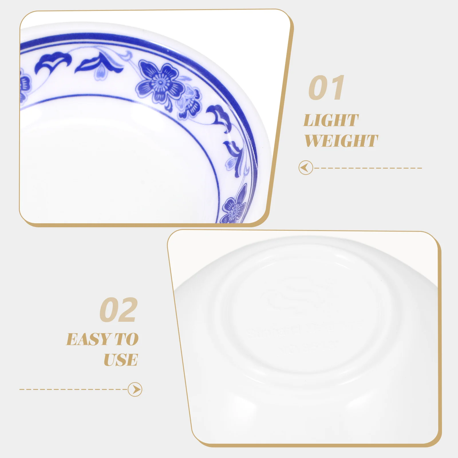 

6Pcs Melamine Sauce Plates Stain Resistant Reusable Dipping Dish for Restaurant Catering Bar Service Sauce Plates