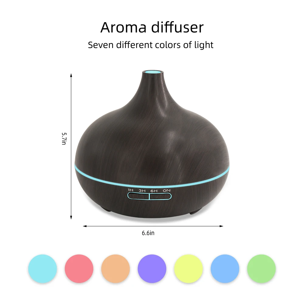 NEW Diffuser For Home 550ml Aroma Oil Diffuser Aromatherapy Ultrasonic humidifier Mist  Remote Control  7 Color LED Lights For H