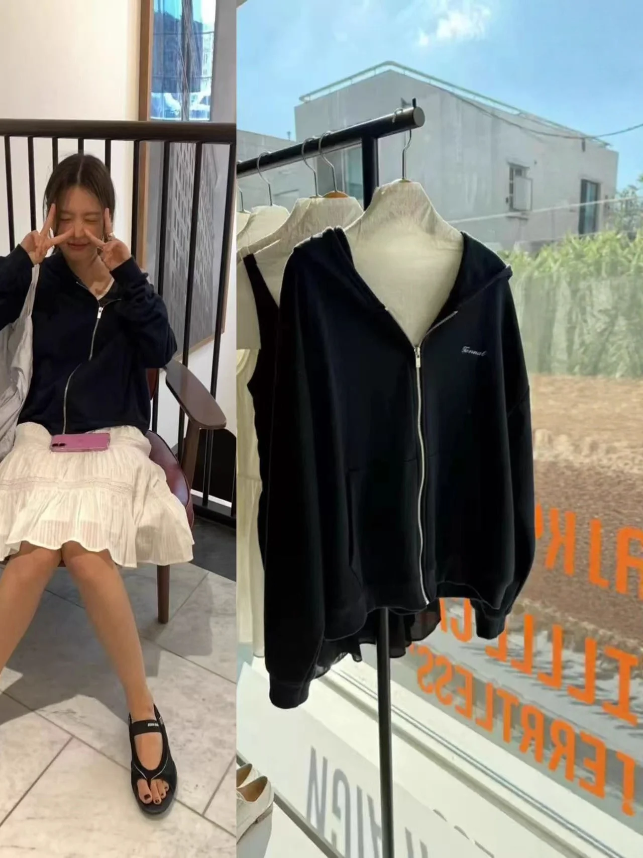 Hooded Zipper Sweatirt Jaet Tannat College Sle Slimming Outerwear Organic Cotton Women's Faion Autumn Season