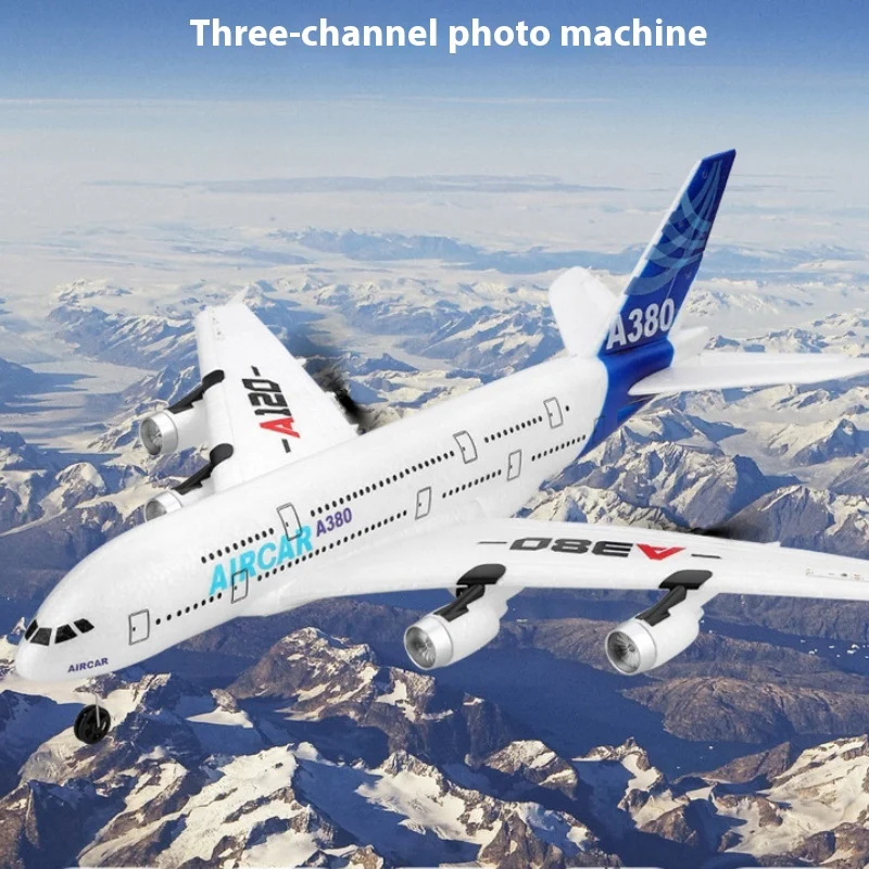 Weili Xk A120 Airbus A380 Three Channel Real Aircraft Rear Push Dual Power Glider Model Cool Children Toys Gifts