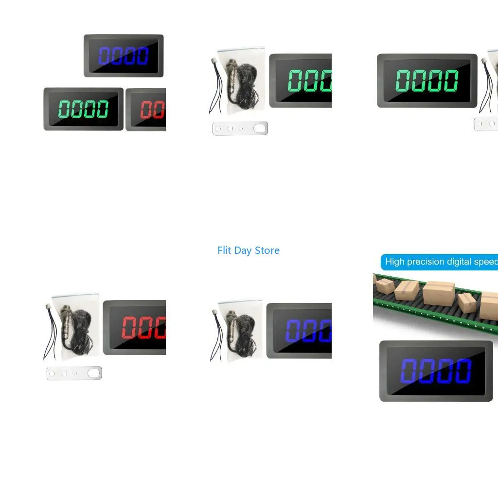F92C High Performances Digital Tachometer LED Speed Meter with Proximity Sensoring AC110-230V for Precise Speed Measurement