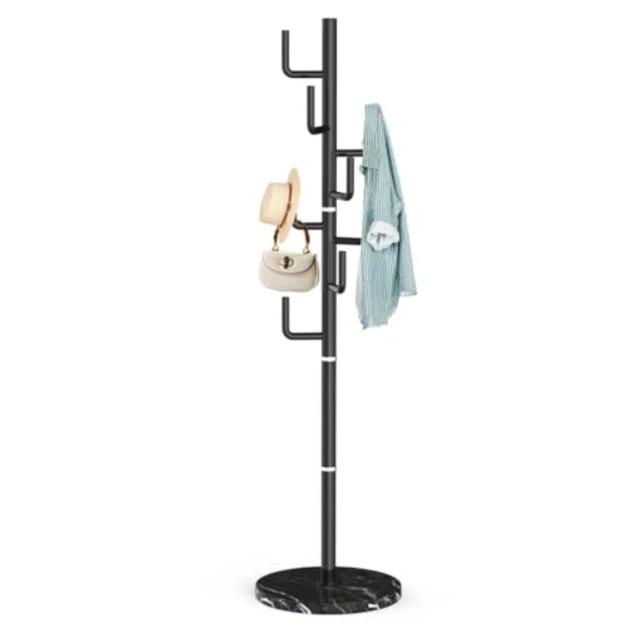 

Metal Modern Coat Racks Cactus Coat Rack Freestanding with Natural Marble Base Coat Rack Stand with Coat Tree Hanger Stand for