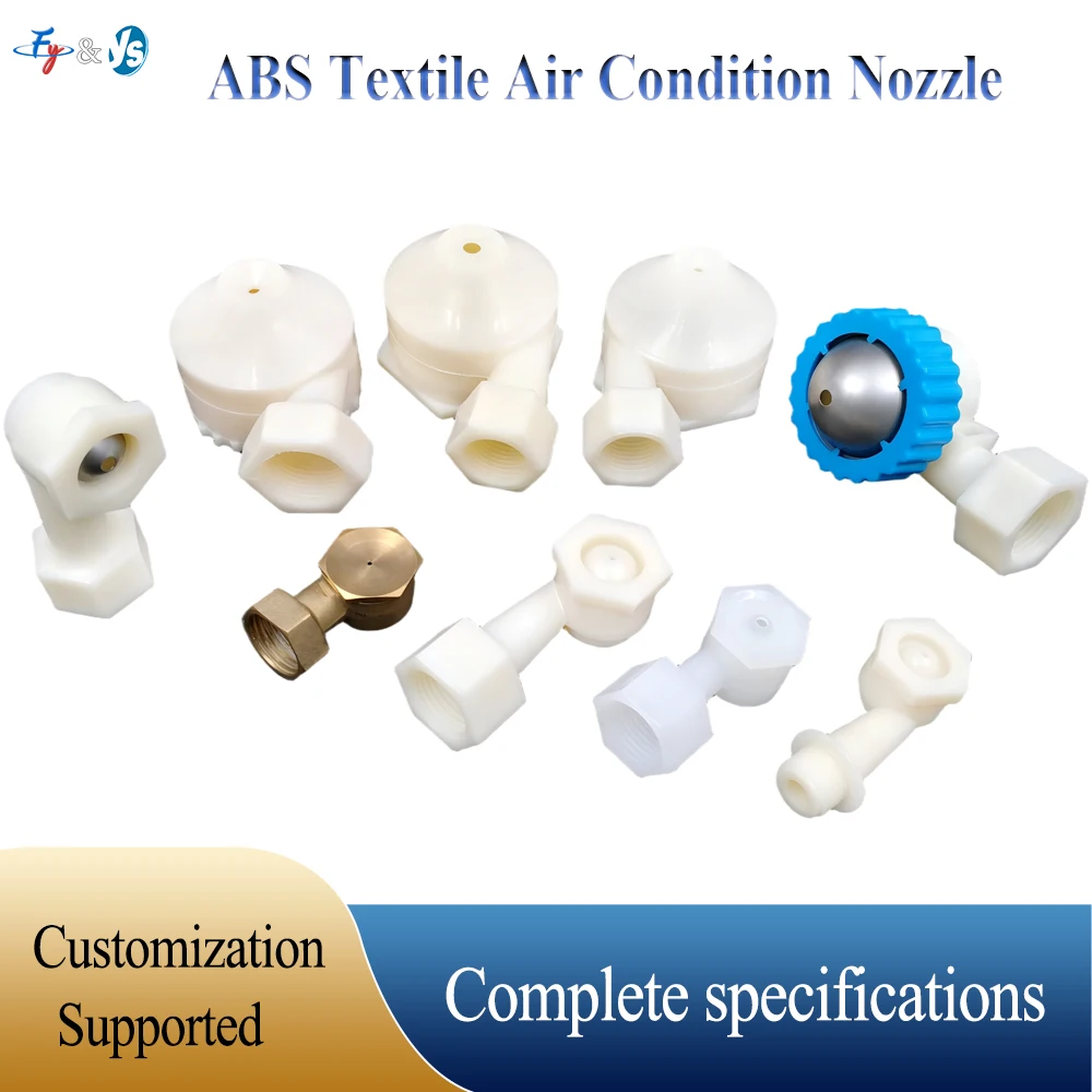 Hollow Plastic Corner Cone Water Spray Nozzle Clamp On Type for Industrial Cooling Humidification Textile Water Distribution