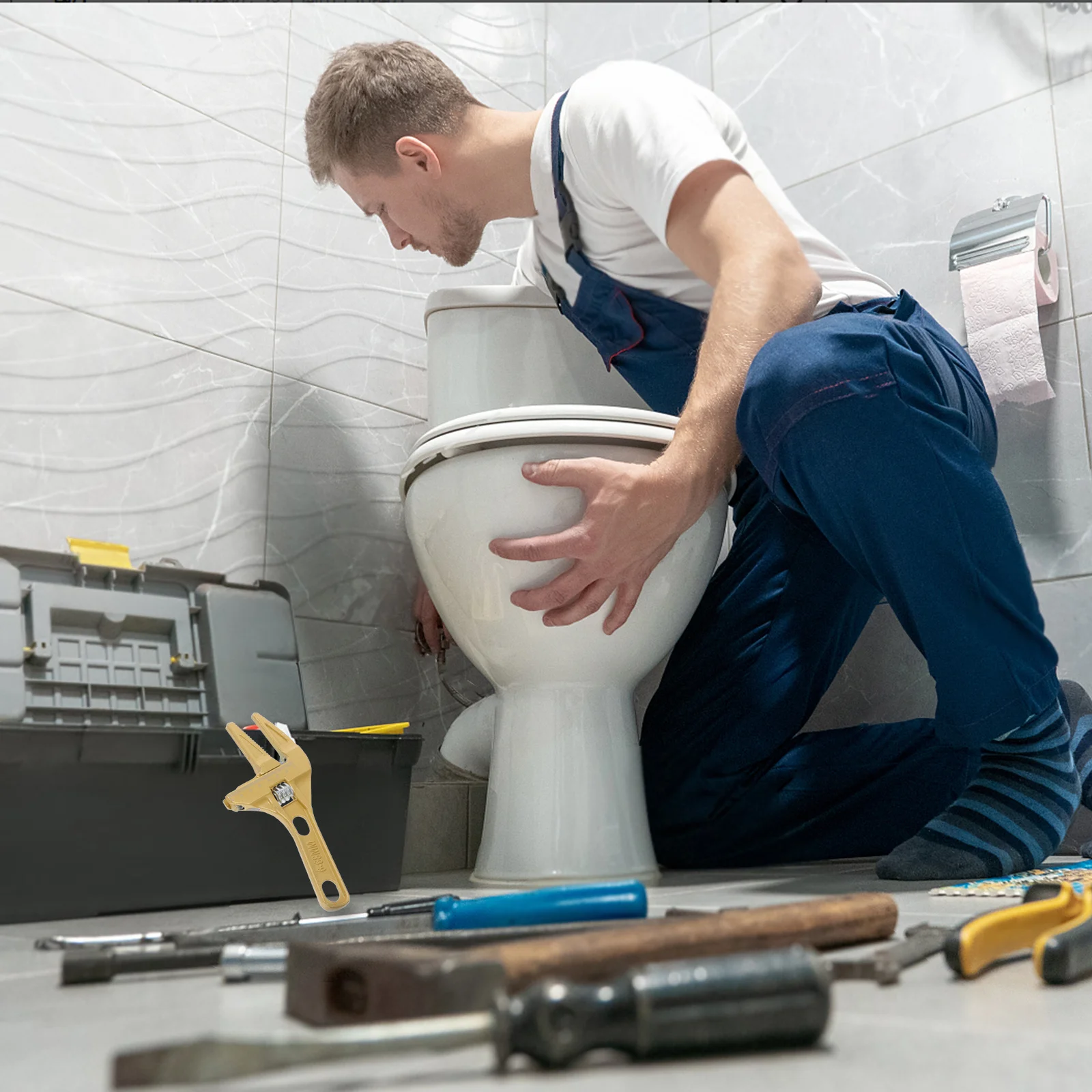 

Multifunctional Large Opening Short Handle Adjustable Wrench Precision Adjustable Spanner for Basin Faucet Valve Kitchen