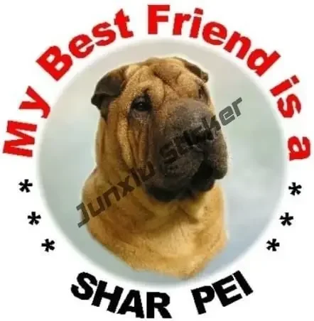 Shar Pei Mom Sticker Shar Pei Dog Pet Man's Best Friend Puppy Animal Waterproof Vinyl Decal Windows Peek Waterproofing Stickers