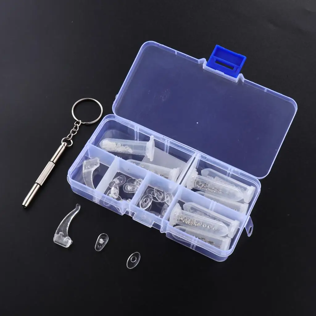 Repair Tool Kit for Screwdriver Glasses, Sockets, Nose Pad, Screws, Nuts