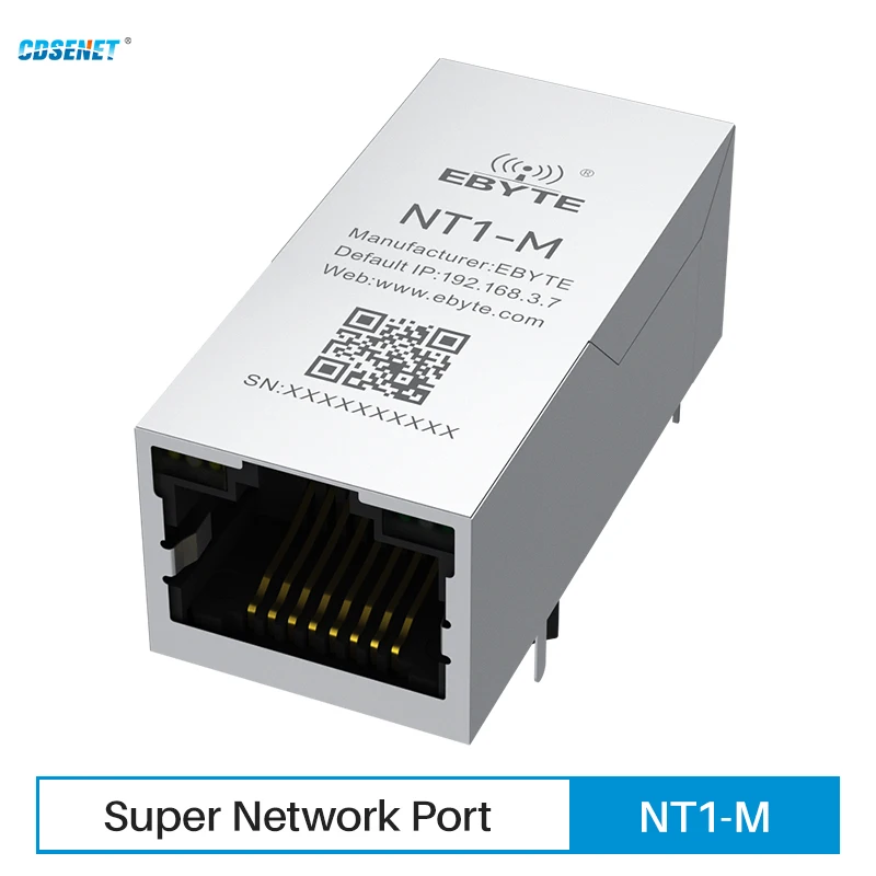 Ethernet Super Network Port TTL Serial to RJ45 CDSENET NT1-M Small Size Bulid in PHY Fit PCB Board Modbus Gateway TCP to RTU