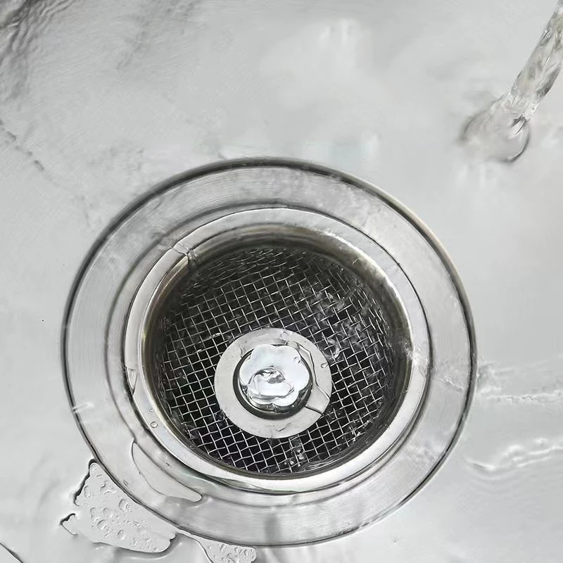 1PC Kitchen Sink Filter Stainless Steel Mesh Sink Strainer Filter Bathroom Sink Strainer Drain Hole Filter Trap Waste Screen