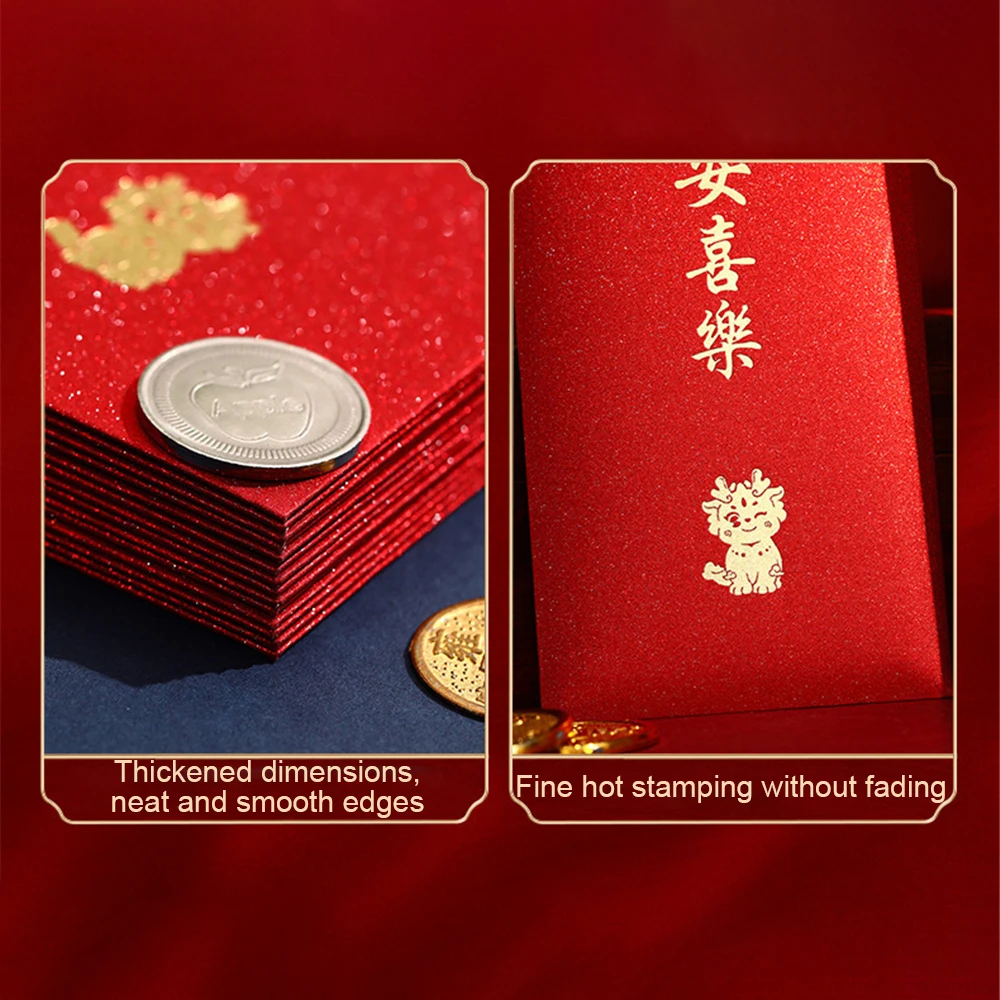 Nieuwjaar Rode Enveloppen Veelbelovend Symbool Lentefestival Rode Enveloppen Symbolische Nieuwjaarscadeau Vergulde Rode Envelop Nieuwjaarstas