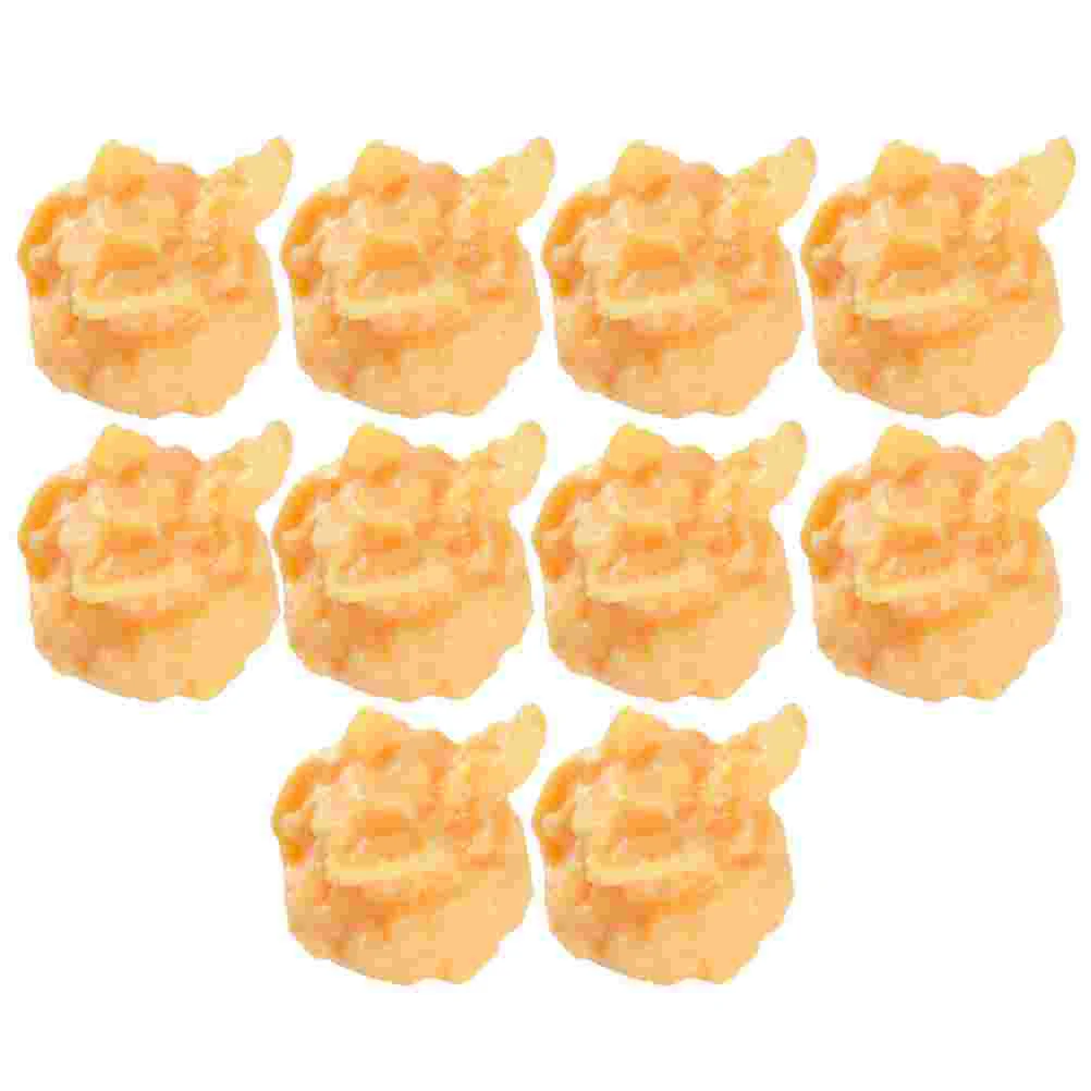 

10 Pcs Charm Artificial Popcorn Toy House Serving Platter Pvc Wire Basket Imitation Decoration