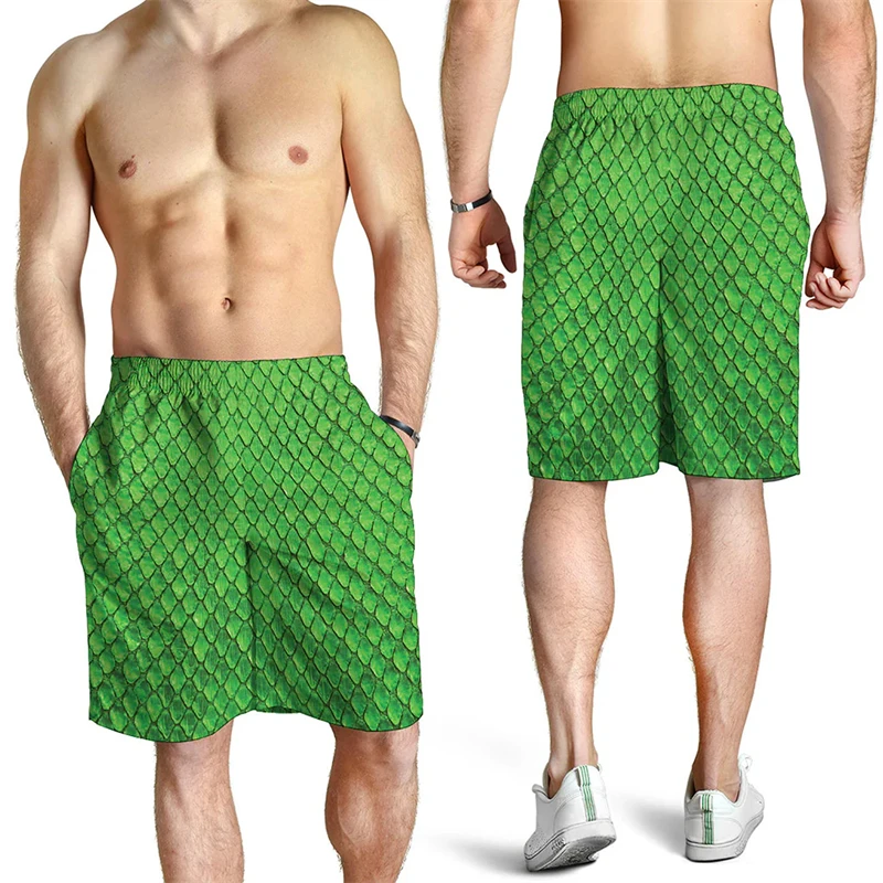 Men's Swimwear Shorts Snake Skin 3d Surfing Board Short Casual Beach Shorts Men Trunks Masculina Swimsuit GYM Pants Briefs Boy