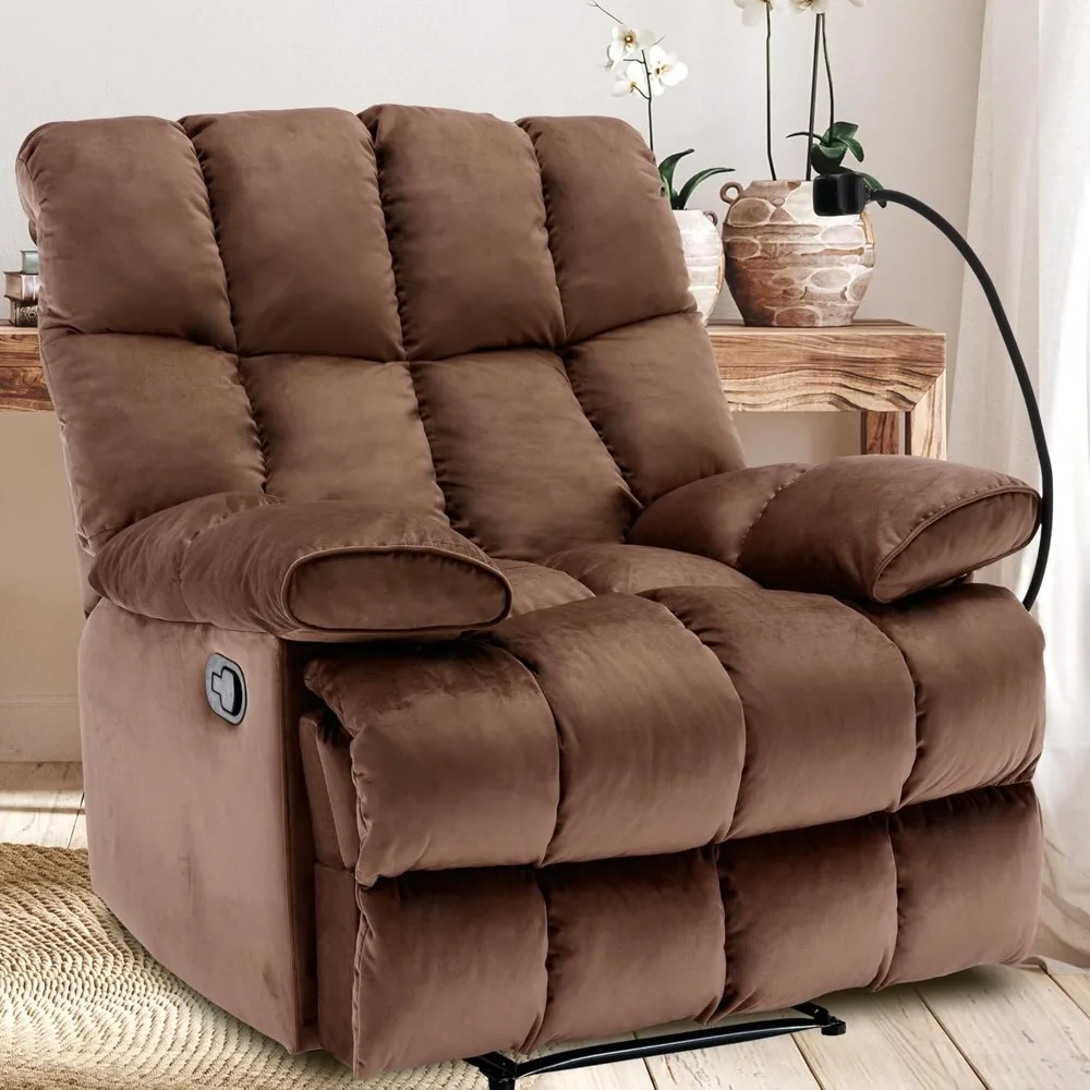 Oversized  Chair, Big Mans Recliner Chairs for Adults 400LBS, Wide Recliners for Tall Man, Christmas Gift for Parents