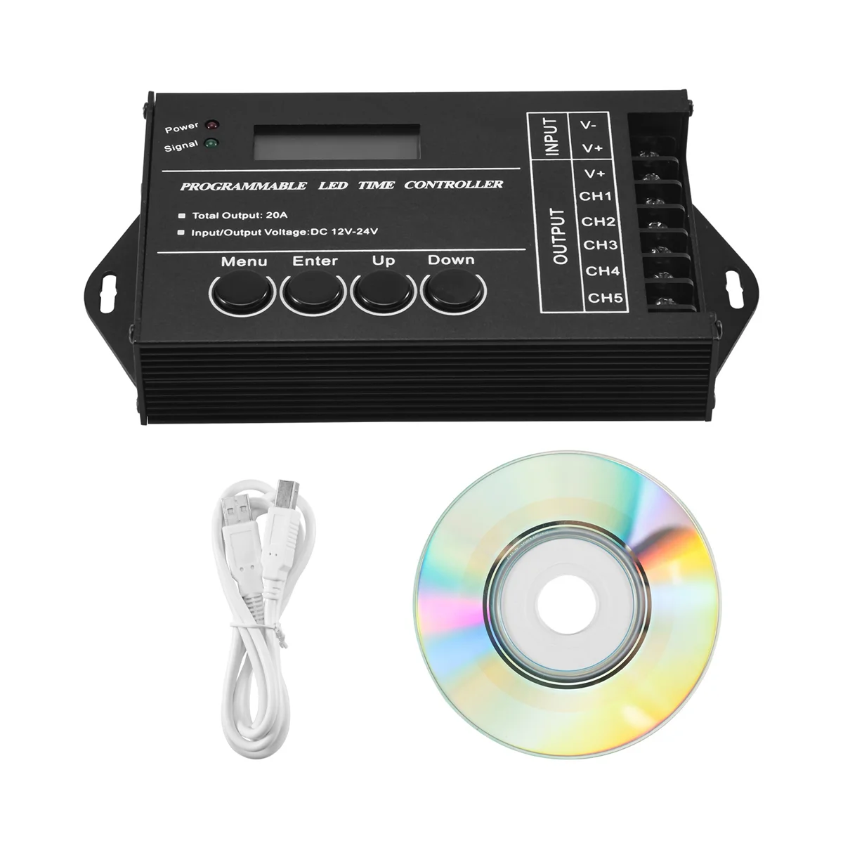 TC420 Time programmable RGB LED Controller DC12V-24V 5 Channel LED Timing dimmer