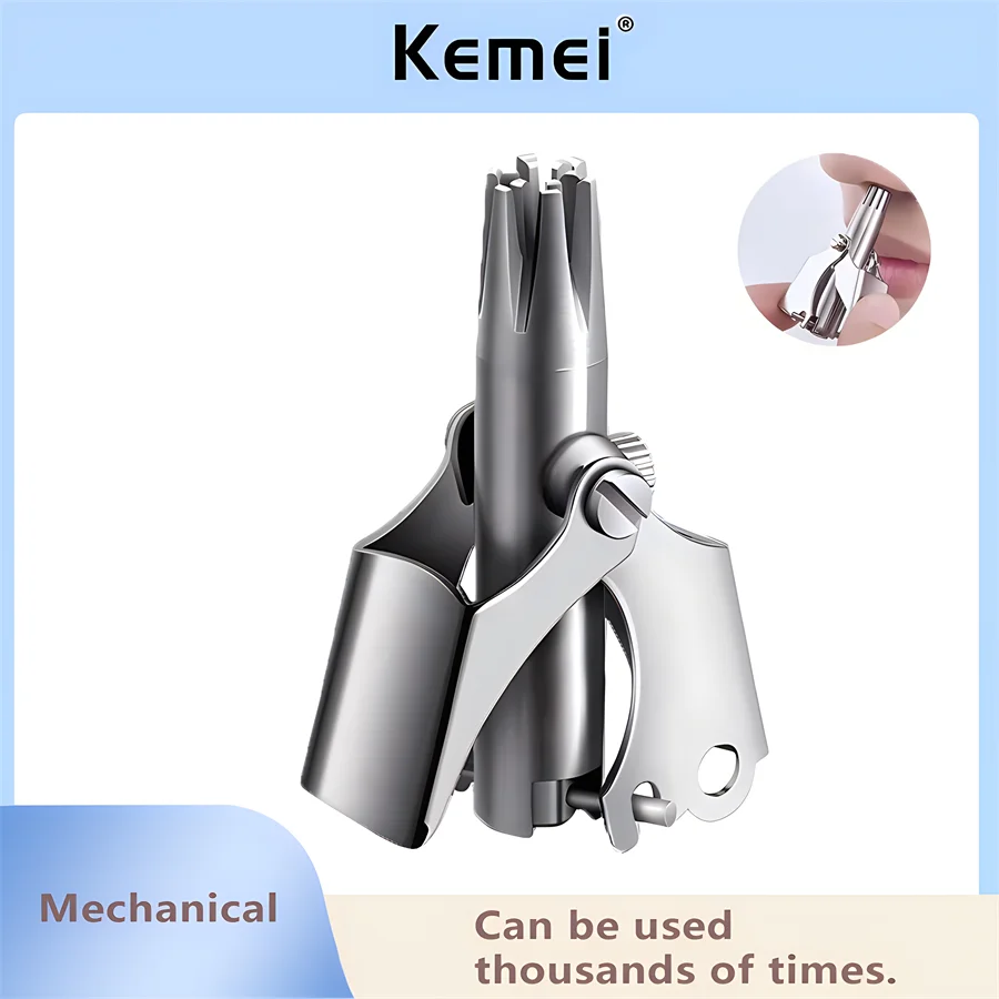 Kemei KM-108 Handleiding Water Wassen Scheerapparaat Groothandel Mechanische Neus Haar Trimmer Neus Haar Trimmer