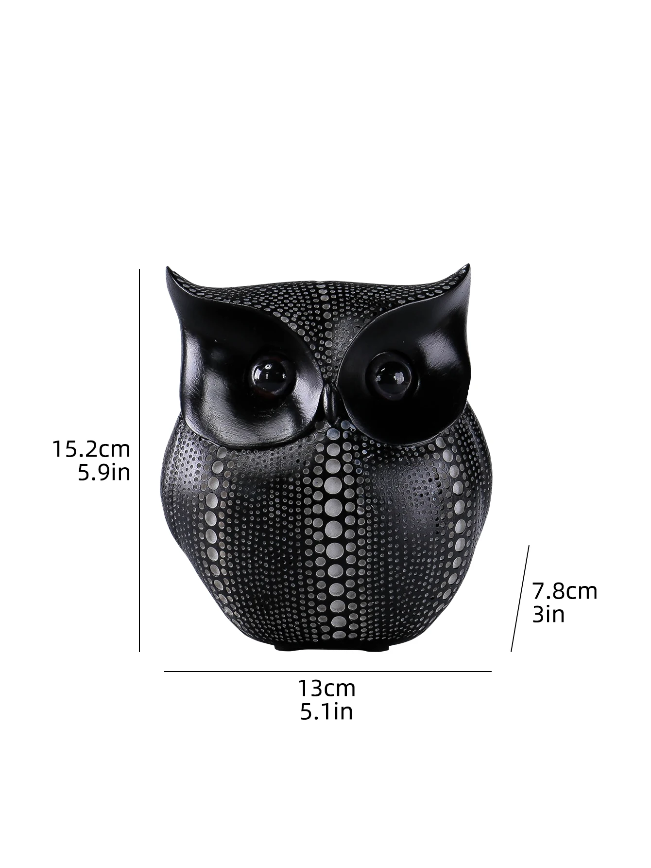 Black White Owl Statues 4