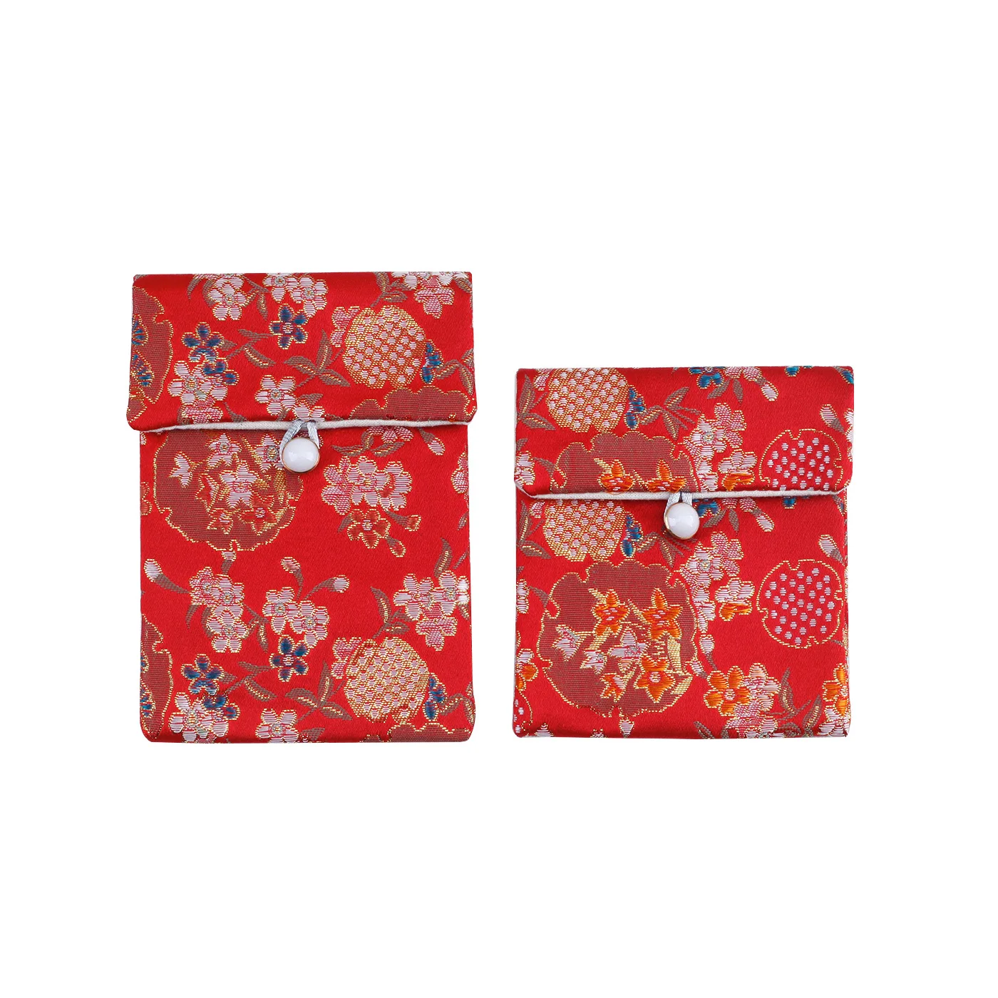 Silk Embroidery Jewelry Storage Bag Soft Necklace Organizer Pouch Chinese Brocade Jewelry Bag Cotton And Linen Jewel Pouch