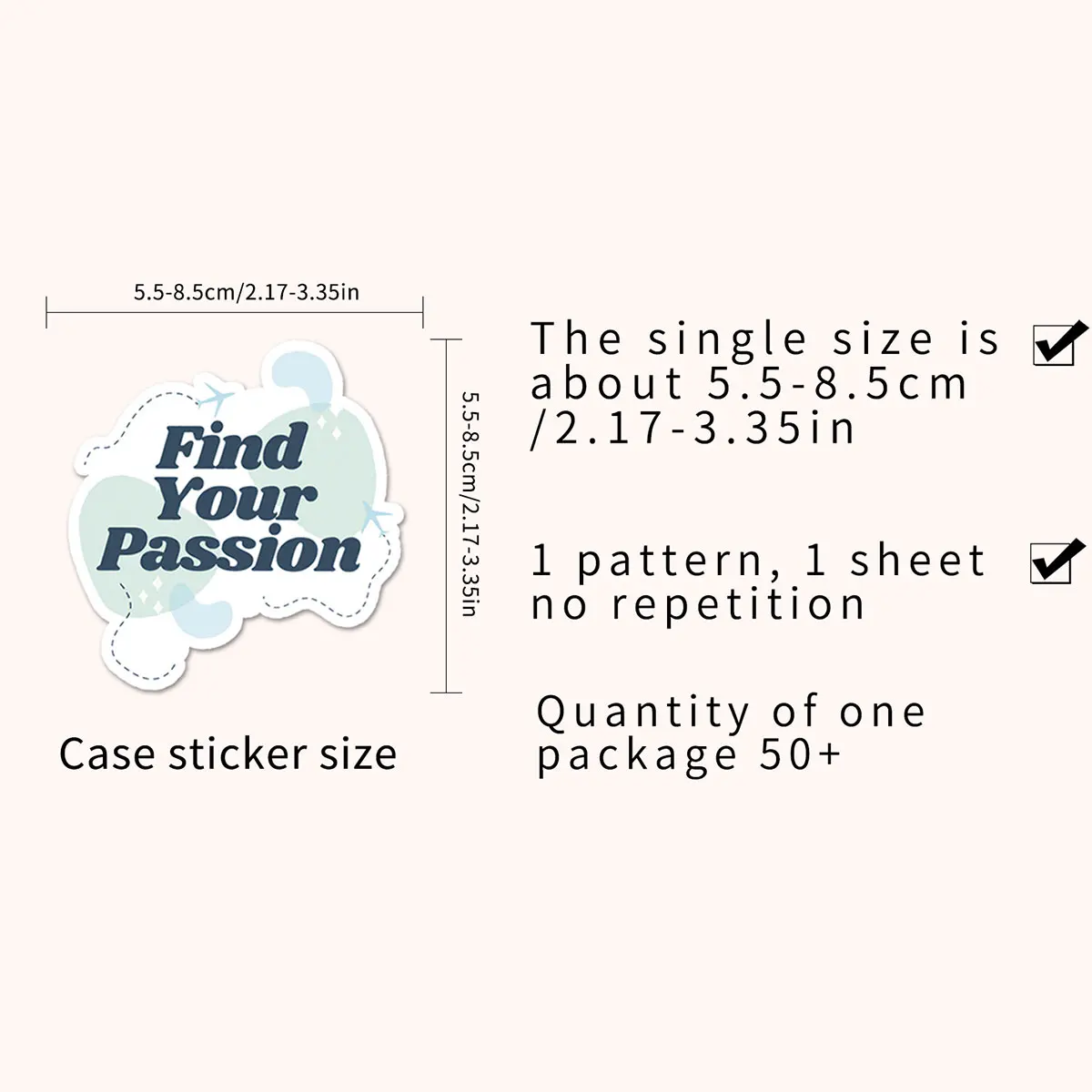 50 Inspirational and Positive English Stickers, Self-Motivation Text Elements, DIY Journal Decoration Materials