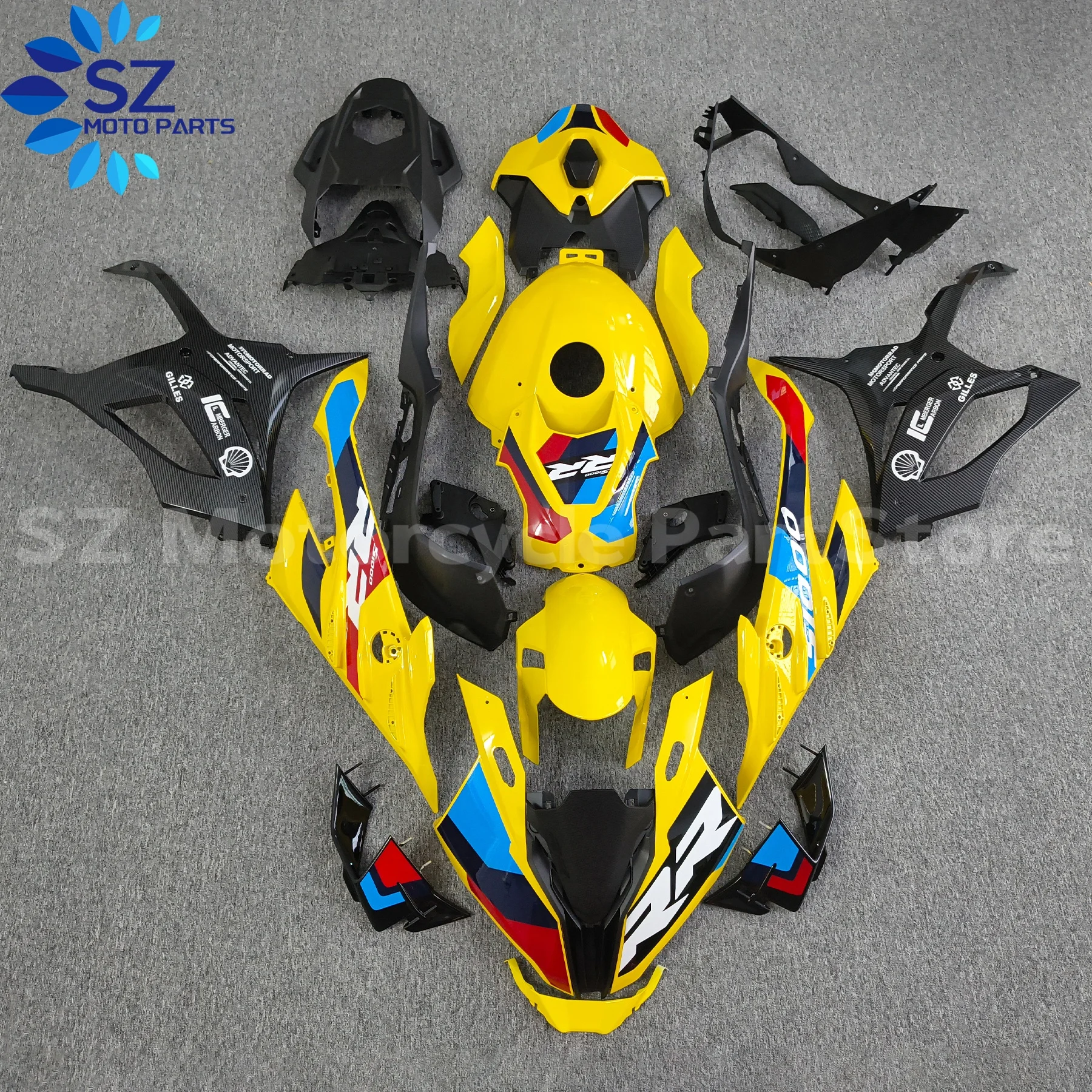 

Новая форма для литья под давлением ABS, подходящая для S1000RR M1000 2023 2024 23 24, комплект обтекателей, полный комплект обтекателей для мотоцикла, окрашенный кузов