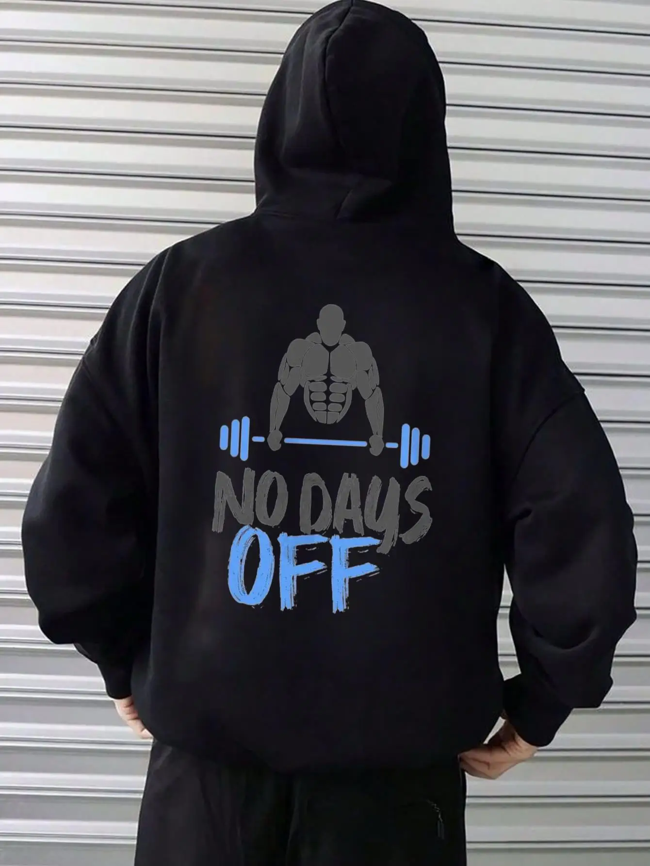 

Men's fitness hoodies, suitable for bodybuilding and casual street style. Loose fit, with front pockets, in a casual style