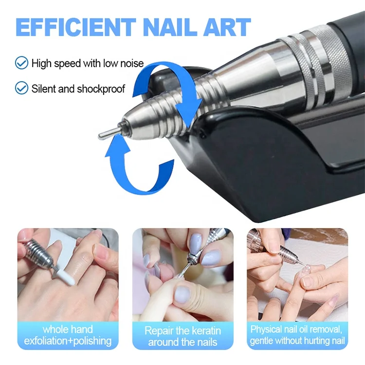 2032 OEM Japan Made SUP 200 35000RPM Professional Electric Nail File UPOWER Super UP200 Professional Nail Drill Purple Machine