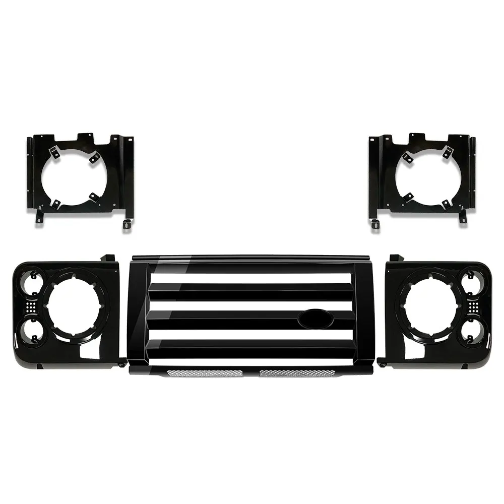 ABS plastic Middle Grille & surrounds & Brackets for land rover defender 90 110 130 1990-2016 Front Bumper Grille