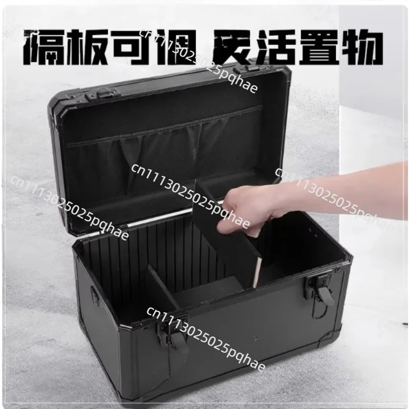 Portable shock-proof aluminum alloy instrument case, high-quality portable sturdy shell toolbox