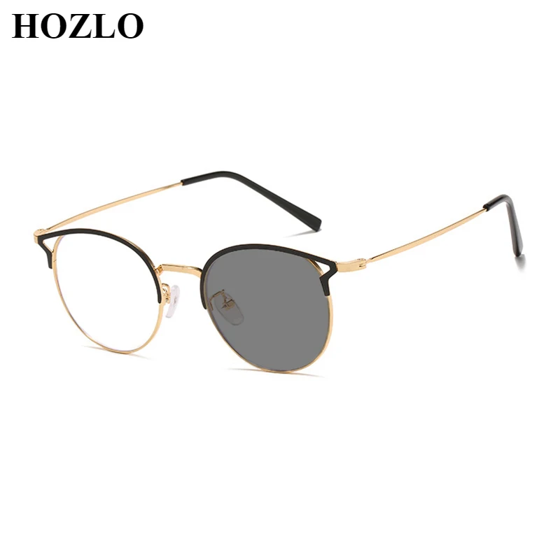 

New Women Metal Cat Eye Photochromic Reading Glasses Men Sun Presbyopic Eyeglasses Driving Fishing Sunglasses for Sight +0.5~+4