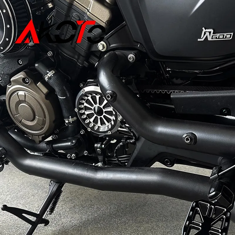 Cubierta de cadena delantera para QJMOTOR SRV 600 SRV600 V4 QJ600 2025 2026 + tapa de engranaje de cadena CNC para motocicleta accesorios protectores de motor