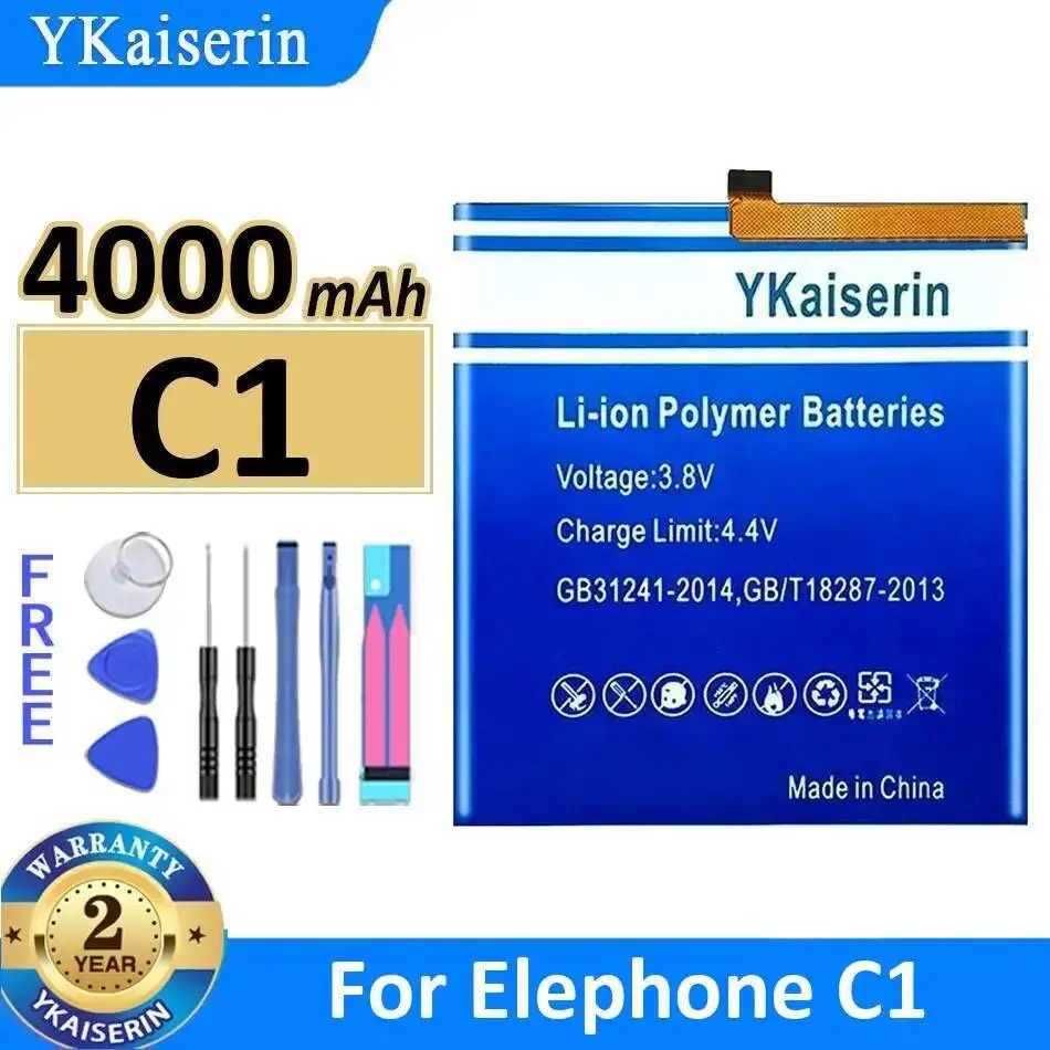 

Аккумулятор для мобильного телефона Elephone C1, 4000 мАч, высокая емкость, длительное время работы