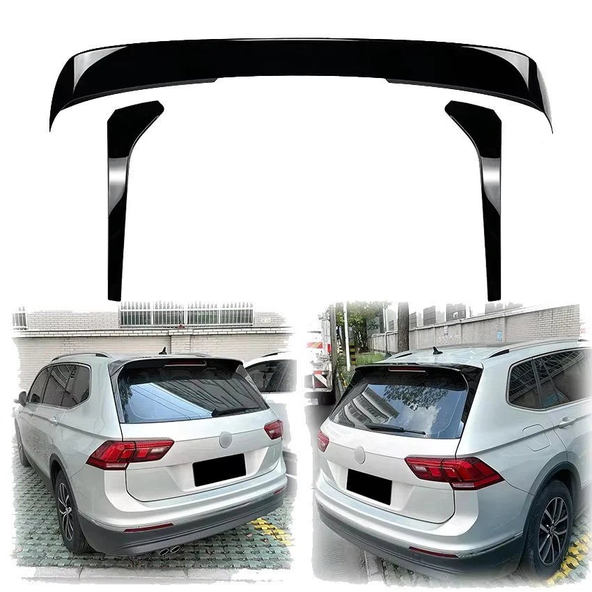 

2017 To 2023 For VW Tiguan R-Line MK2 Car Rear Roof Trunk Lid Side Spoiler Wing Splitter High Quality ABS Gloss Black Body Kit
