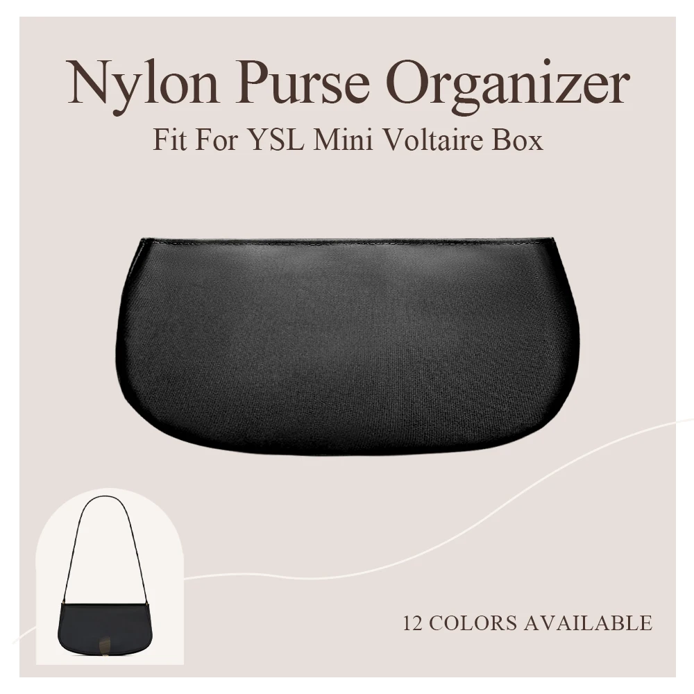 

Nylon Purse Organizer Insert Fit for YSL Voltaire Box Mini Handbag Inner Liner Bag In Bag Organizer Insert Inside Storage Bag