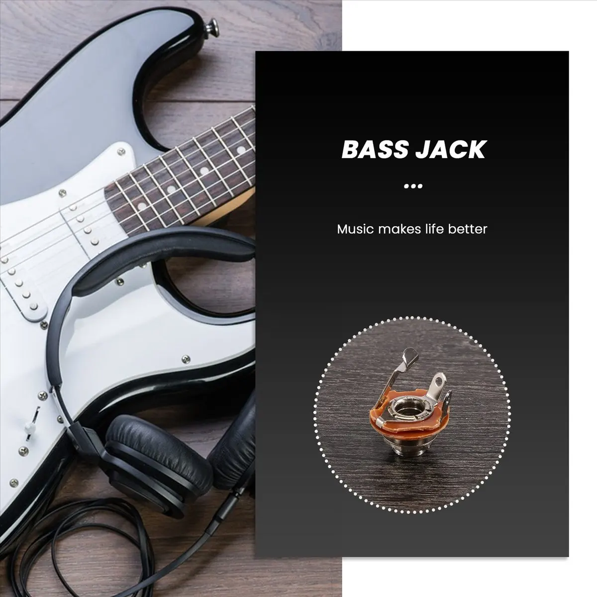 L79A Guitar Parts & Accessories 1/4 6.35mm 2-Conductor Mono Chassis Guitar Jack Input Output