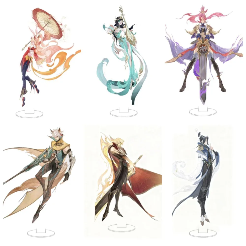 Game Peripherals Acrylic Stand Role Playing Gongsun Liyang Yuhuan Hu Mulan Model Plate Desk Decoration Standing Sign Fans Gifts