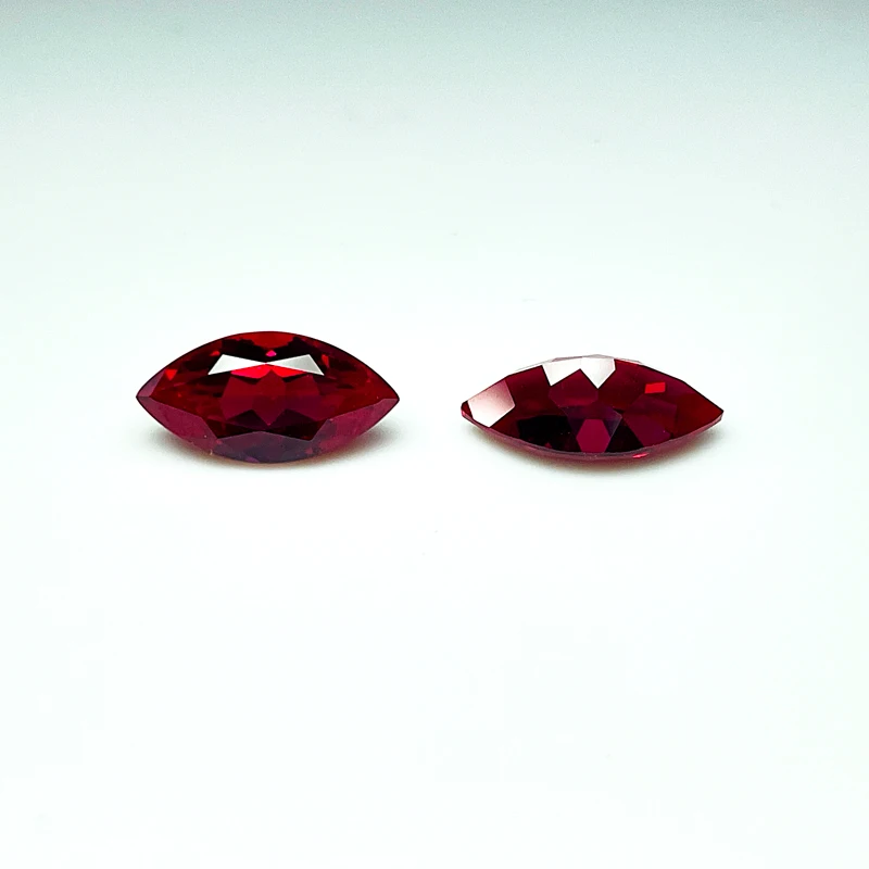 Lab Grown Ruby Marquise Cut VVS1 Pigeon Blood Red Gemstone for Jewelry Making DIY Charms Lab Grown Sapphire Lab Created Ruby