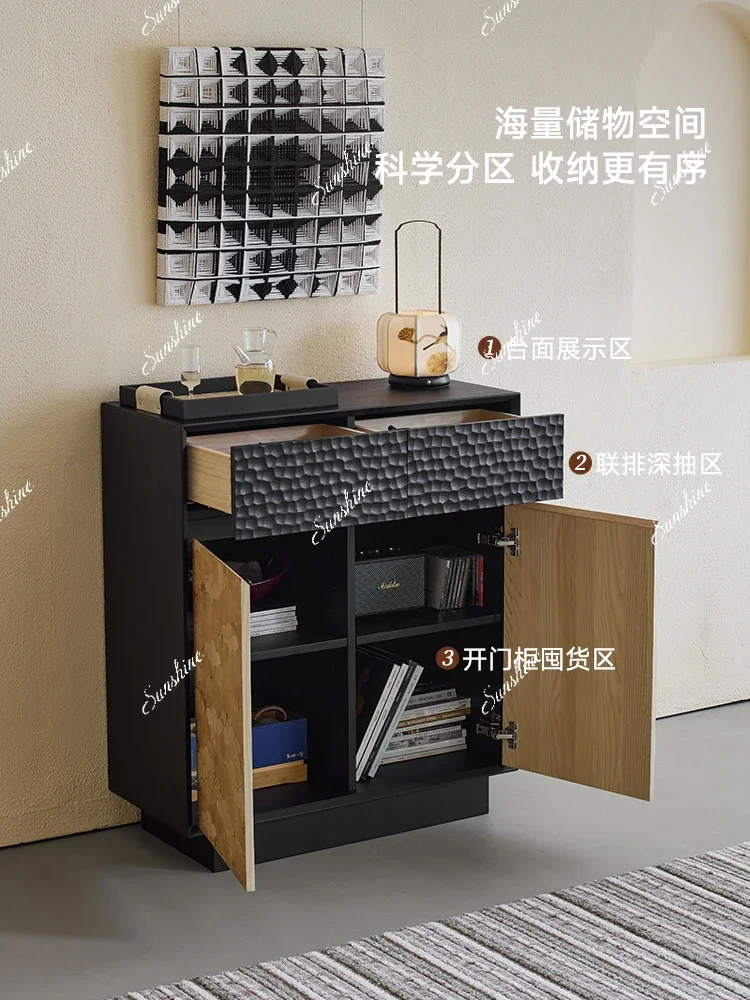 MGolden scale medium and ancient style dining side cabinet against the wall solid wood high bucket cabinet