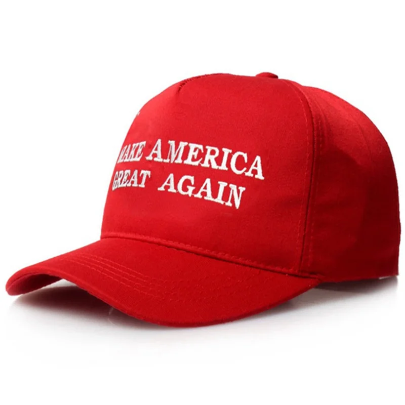 Hot Sale MAKE AMERICA GREAT AGAIN Red Peaked Baseball Cap Outdoor President Voting Hat for Men Women