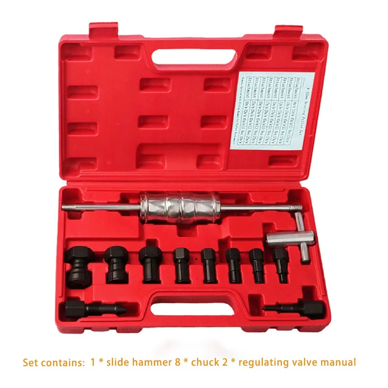 12 Pcs Internal Bearing Remover Slide Hhammer Set BlindHole IInternal Bearing Puller Group Extractor Bearing Removal Tooll