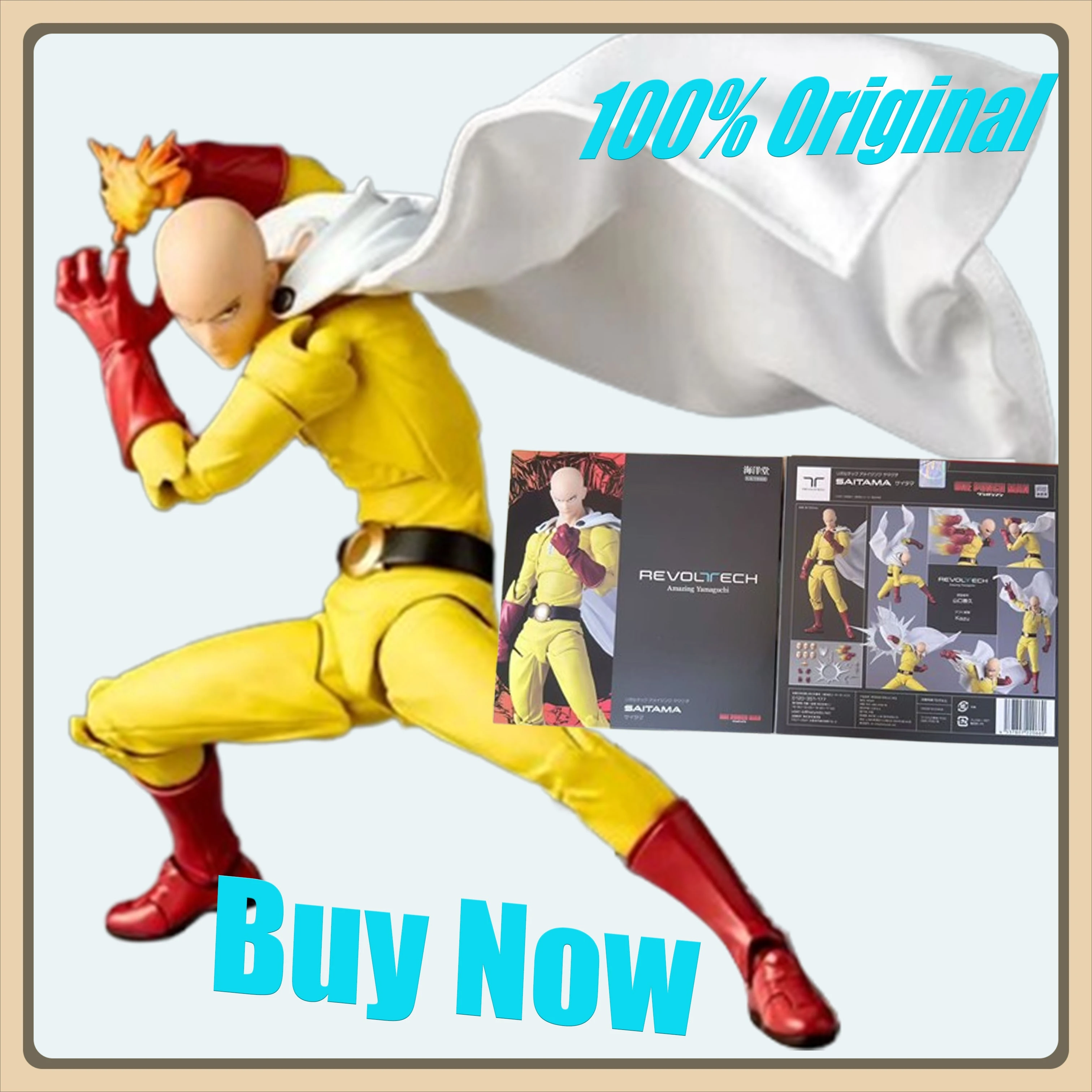 

100% Original Kaiyodo One Punch Man Action Figure Saitama Amazing Yamaguchi Revoltech Saitama Anime Figure Collection Model Toys