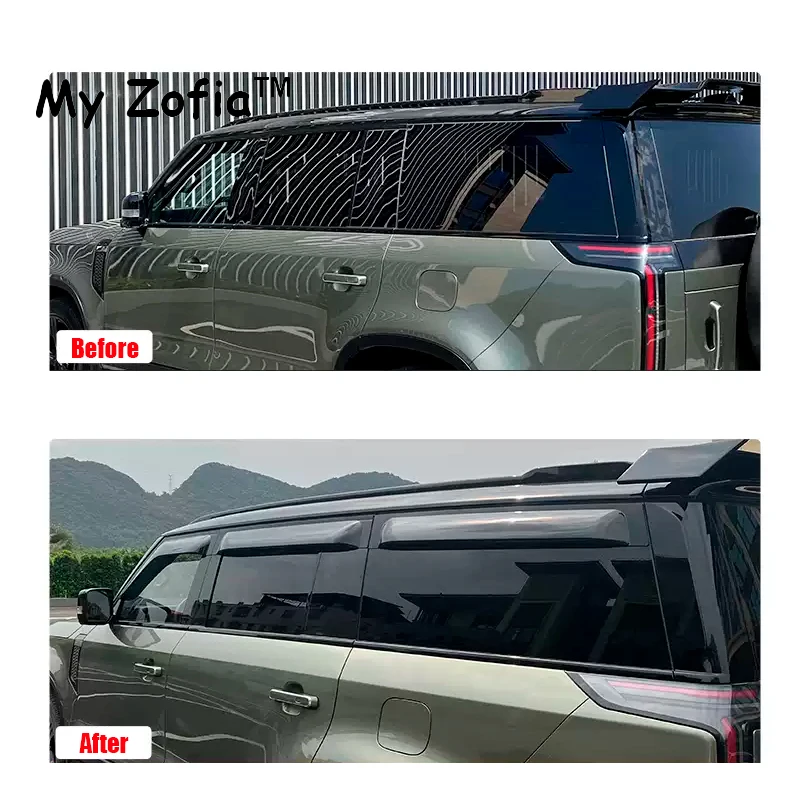 For ROX 01 Polestones 01 2024 2025 Car door Window Visor Sun Rain Wind Deflector Awning Shield Vent Guard Shade Cover Auto parts