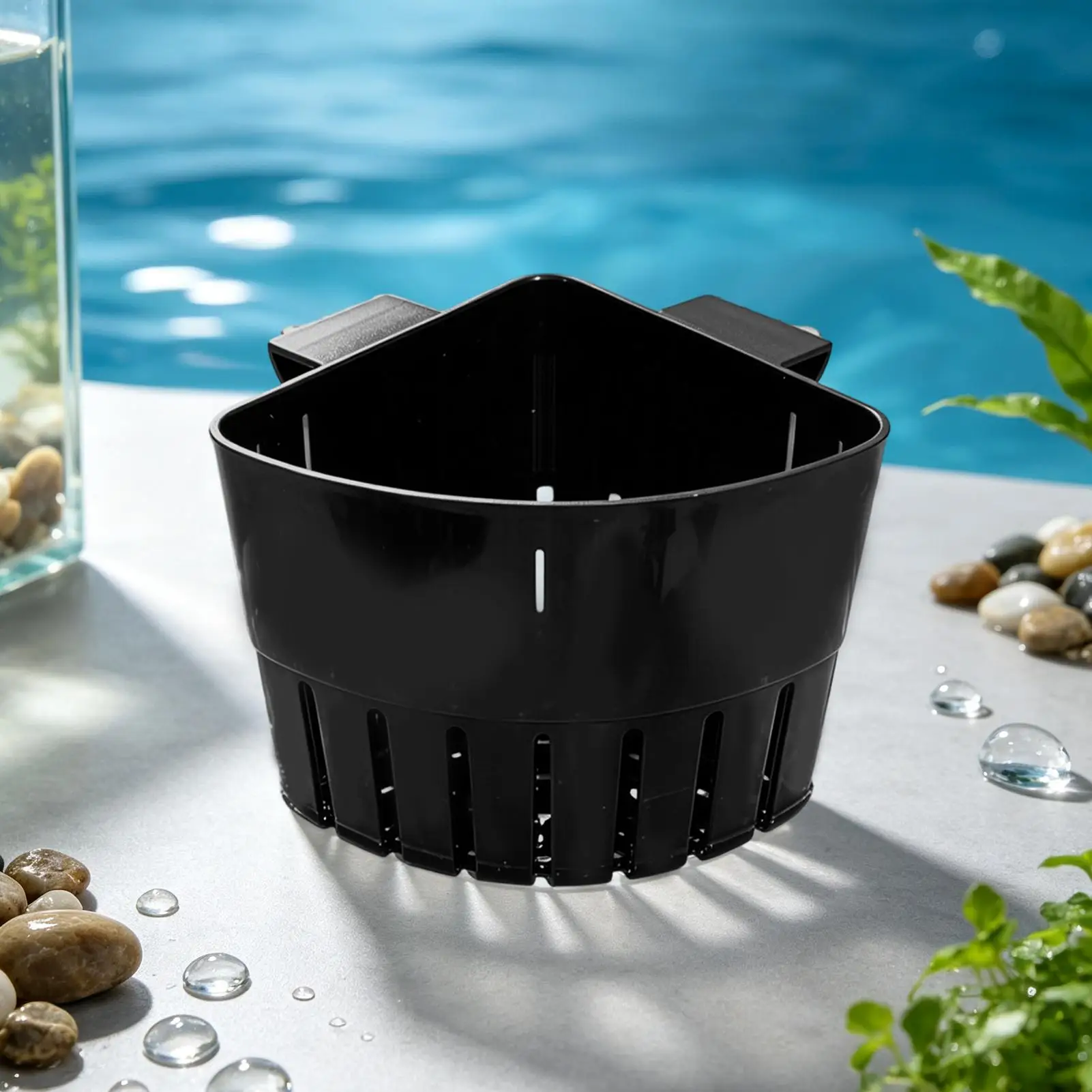 Aquarium-Pflanzenkorb Hydroponischer Fischbecken-Hängedekorationstopf Aquatische Pflanzenhalterung Aquatische Pflanzentasse Fischbecken-Pflanzgefäß – Detail 4